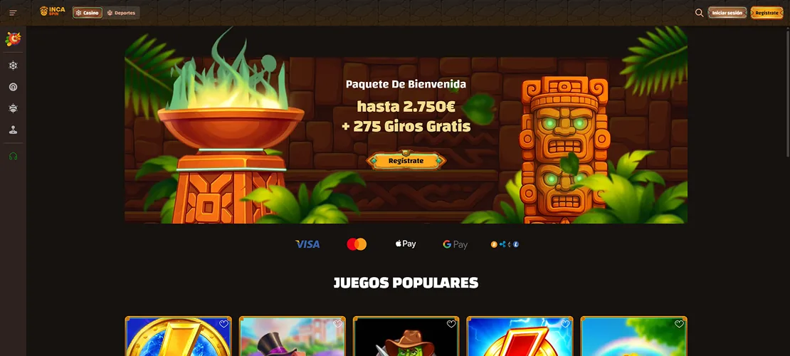 Captura de Incaspin casino