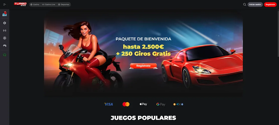 Captura de Turbowinz casino